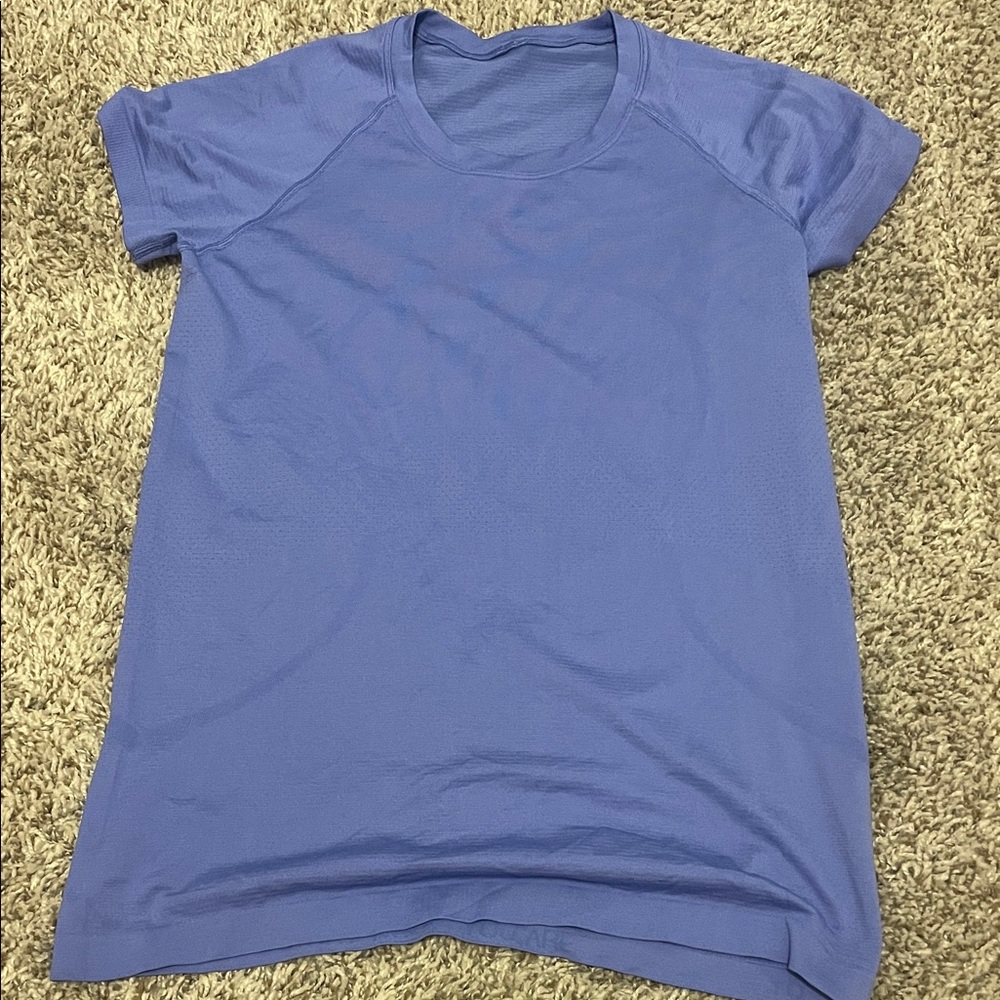 lululemon athletica Vibrant Blue Short Sleeve Tee